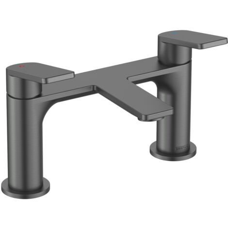 Bristan Frammento BF GM Bath Filler Mixer Tap with Ceramic Discs Gun Metal Grey