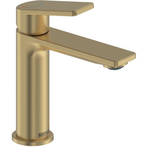 Bristan Frammento ES BAS BB Brushed Brass Eco Start Mono Basin Mixer Tap + Waste