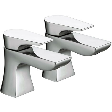 Bristan Hourglass Basin Taps Pair - Chrome
