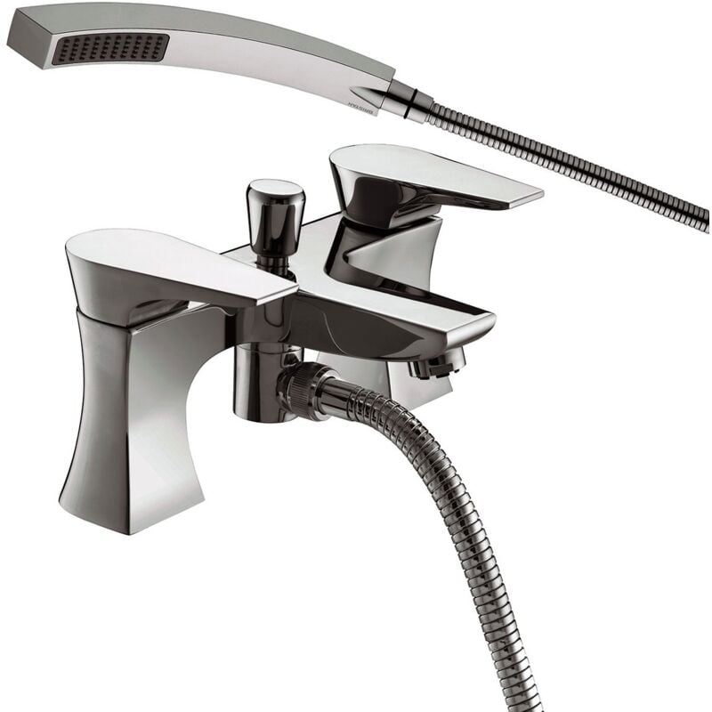 Hourglass Bath Shower Mixer Tap Pillar Mounted - Chrome - Bristan
