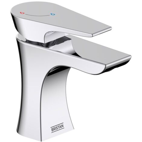 Bristan Hourglass Eco Start Basin Mixer Tap with Clicker Waste - Chrome