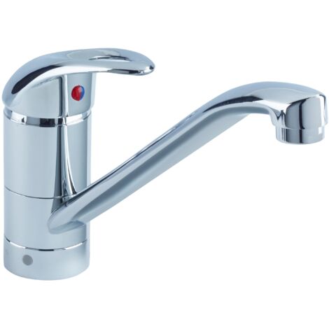 Bristan Java Chrome Single Flow Easyfit Mono Kitchen Sink Mixer Tap including Base - J-SFSNK-EF-C