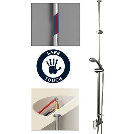 Bristan Jute Thermostatic Twinline Ceiling Fed Mini Mixer Shower - Cool Touch