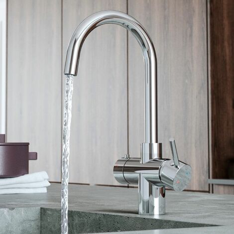 main image of "Bristan Kitchen Mixer Tap 3 in 1 Rapid Boiling Water Tank+ Filter Modern Chrome"