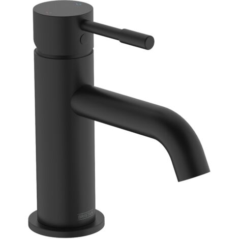 Bristan Mila Basin Mixer Tap with Clicker Waste - Black