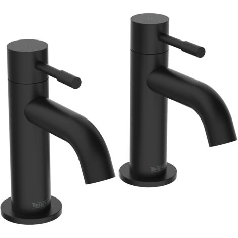 Bristan Mila Bath Taps Pair Pillar Mounted - Black