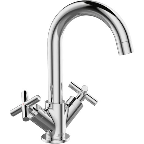Bristan Naxos Chrome Mono Basin Mixer Tap + Waste + Fixings Monobloc