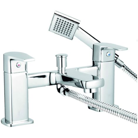 Bristan NVA BSM C Niva Deck Mounted Bath Shower Mixer Tap Hose + Shower Head