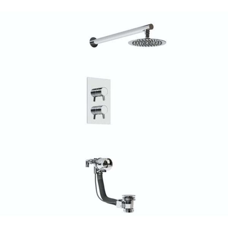 Bristan Prism Dual Concealed Mixer Shower With Fixed Head And Bath