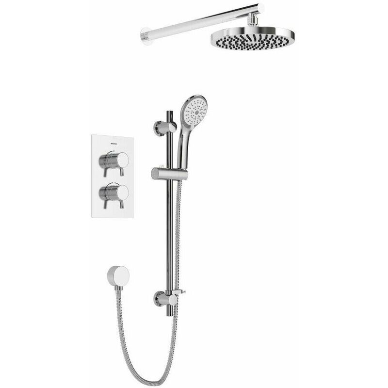 Prism Thermostatic Mixer Shower Concealed Valve Fixed & Handheld Head - Bristan