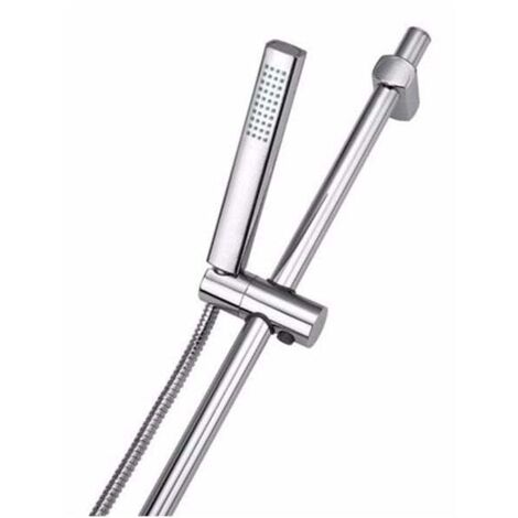 Bristan Qube Chrome Slide Bar Shower Kit with Single Function Handset - KIT2-C
