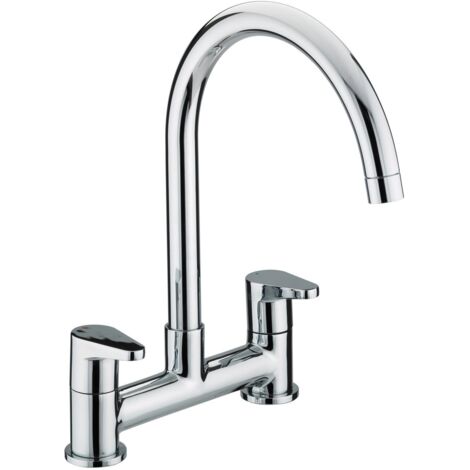 Bristan Quest DSM Chrome Deck Mounted Kitchen Mixer Tap Surface Mounted