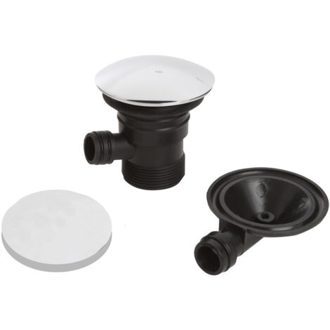 Bristan Round Bath Clicker Waste with Overflow Chrome - Slotted