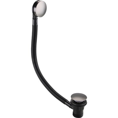 Bristan Round Clicker Bath Waste Gun Metal Grey with Overflow