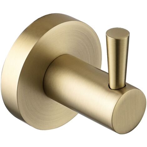 Bristan Round Robe Towel Hook Hanger Brushed Brass