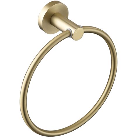 Bristan Round Towel Ring Holder Brushed Brass