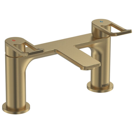 Bristan Saffron Bath Filler Tap Pillar Mounted - Brushed Brass