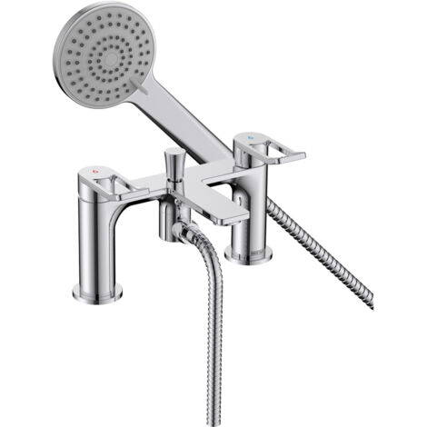 Bristan Saffron Bath Shower Mixer Tap Pillar Mounted - Chrome