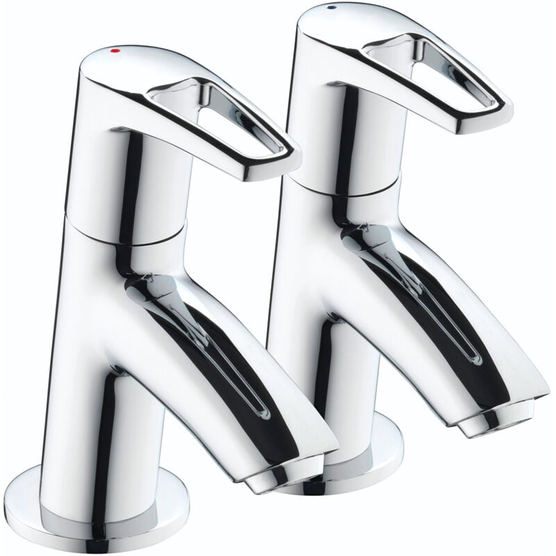 Smile Basin Taps Pair - Chrome - Bristan