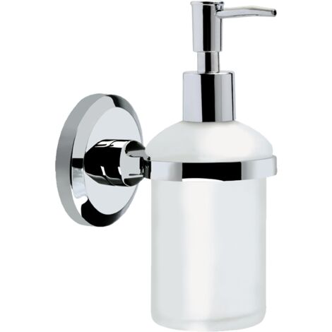 Bristan SO SOAP C Solo Wall Mounted Frosted Glass Soap Dispenser Chrome Plated