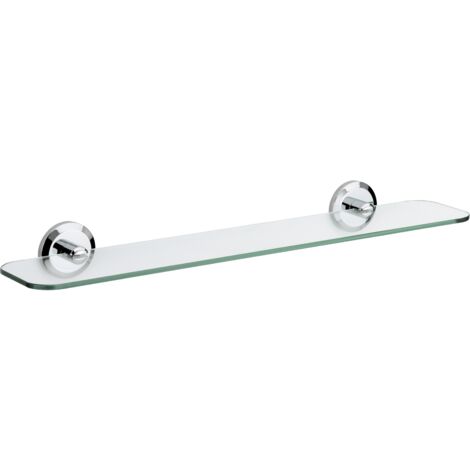 Bristan Solo Chrome Wall Mounted Glass Bathroom Vanity Shelf - SO-SHELF-C