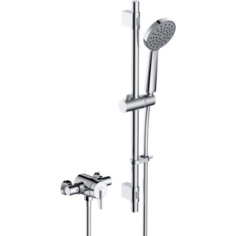 Bristan Sonique 3 Exposed Thermostatic Mixer Shower Dual Control Kit 110mm 155mm