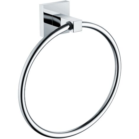 Bristan SQ RING C Square Towel Ring Brass Chrome Plated