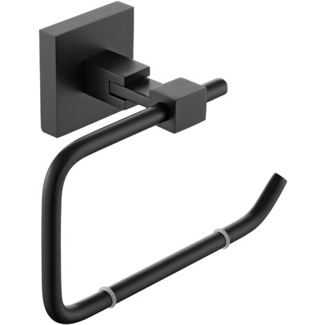 Bristan SQ ROLL BLK Square Toilet Roll Holder Brass Black