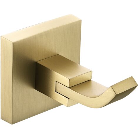 Bristan Square Robe Towel Hook Hanger Brushed Brass