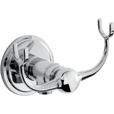 Bristan TD WORDCD05 C Traditional Wall Outlet Handset Cradle with Round Bevelled Plate Chrome
