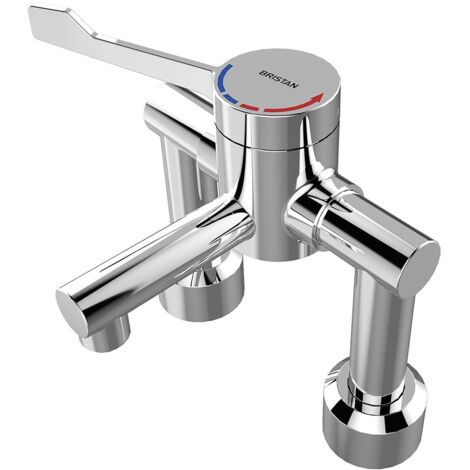 Bristan Thermostatic Pillar Mounted TMV3 HTM64 Mixer Tap - Chrome