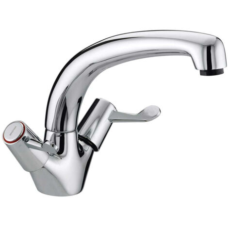 Bristan Value Kitchen Sink Mixer Tap Double Lever Single Flow Chrome