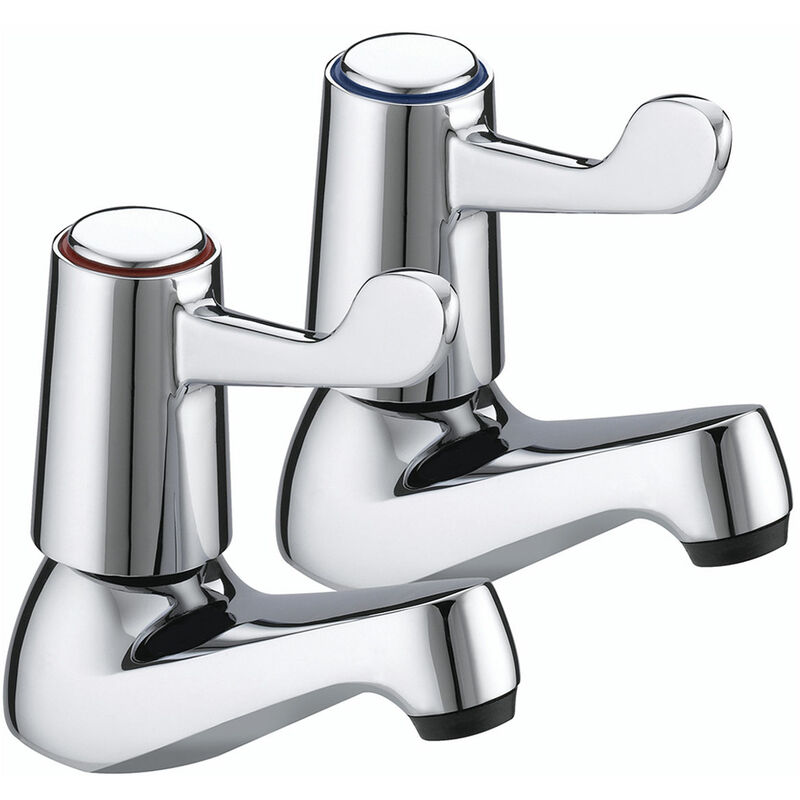 Bristan Value Lever Basin Taps 76mm Levers Chrome Plated
