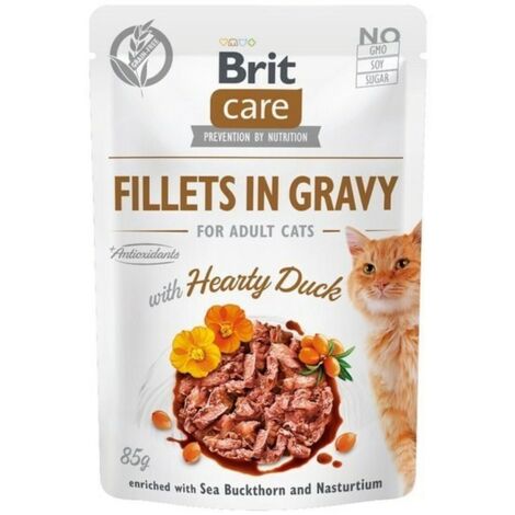 Brit Care Cat  Filetes en salsa para gatos  Sobre de 85 g - Pato en salsa 85 g