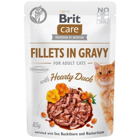 Brit Care Cat  Filets en sauce pour chats  Sachet de 85 g - Canard en sauce 85 g