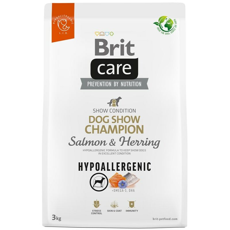 Brit - Care Champion d'exposition canine adulte hypoallergénique Saumon et amp Hareng - nourriture sèche pour chiens - 3 kg