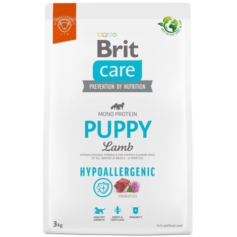 Brit Care Dog - Alimento hipoalergénico para cachorros de cordero (3 kg)