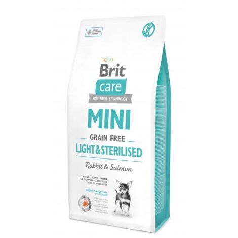 Brit Care - Mini alimento ligero y esterilizado, hipoalergénico, sin cereales, 7 kg
