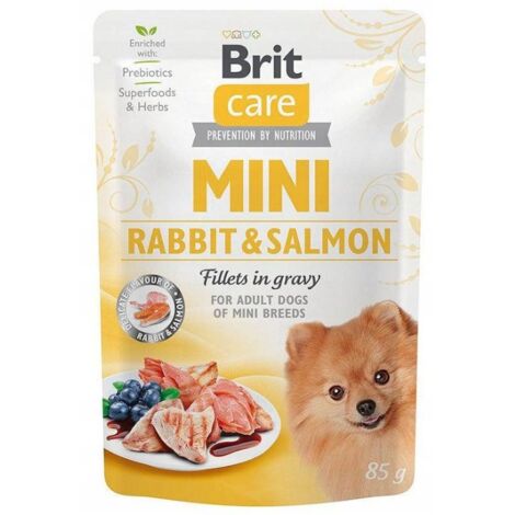 Brit Care Mini Pouch ConiglioSalmone 85g