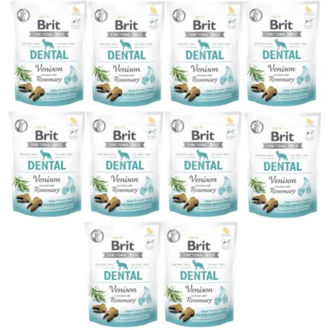 Brit Care Snack funcional para perros DENTAL VENADO 10x150g