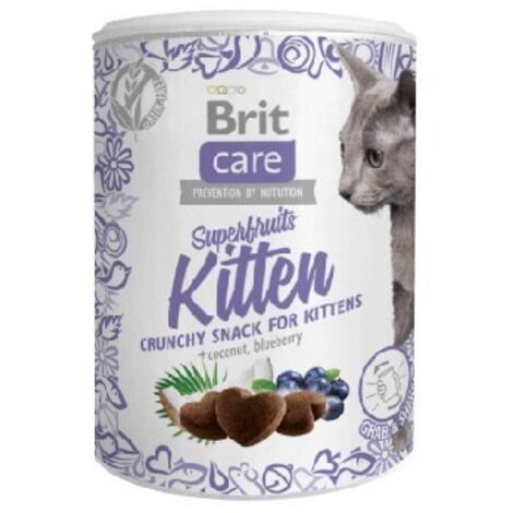BRIT CARE SNACK SUPERFRUITS KITTEN POULET COCO MYRTILLE 100 G 100 VAT005077