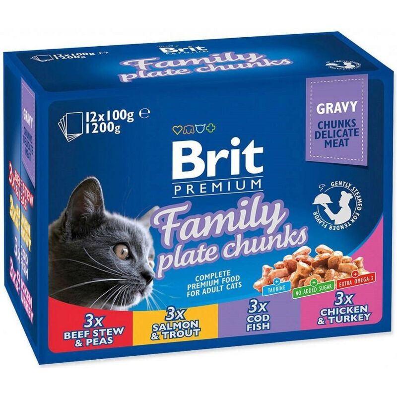Brit Cat Pouches Familienteller 96x100g
