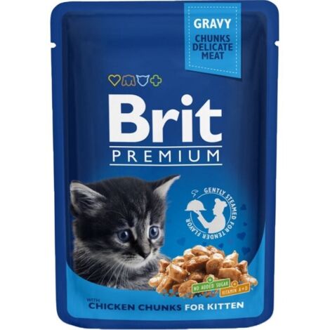 Brit Cat Pouches Kitten - bustine di pollo salutari per gattini