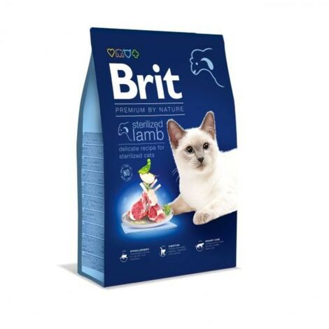 Brit dry premium sterilized con cordero - 8kg