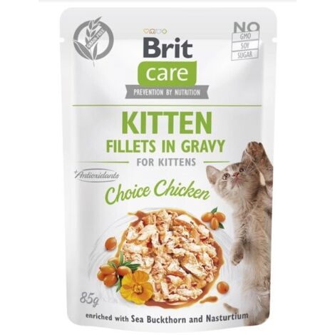 BRIT NOURRITURE POUR CHAT CARE CAT KITTEN CHOICE POULET 85 G S9133979