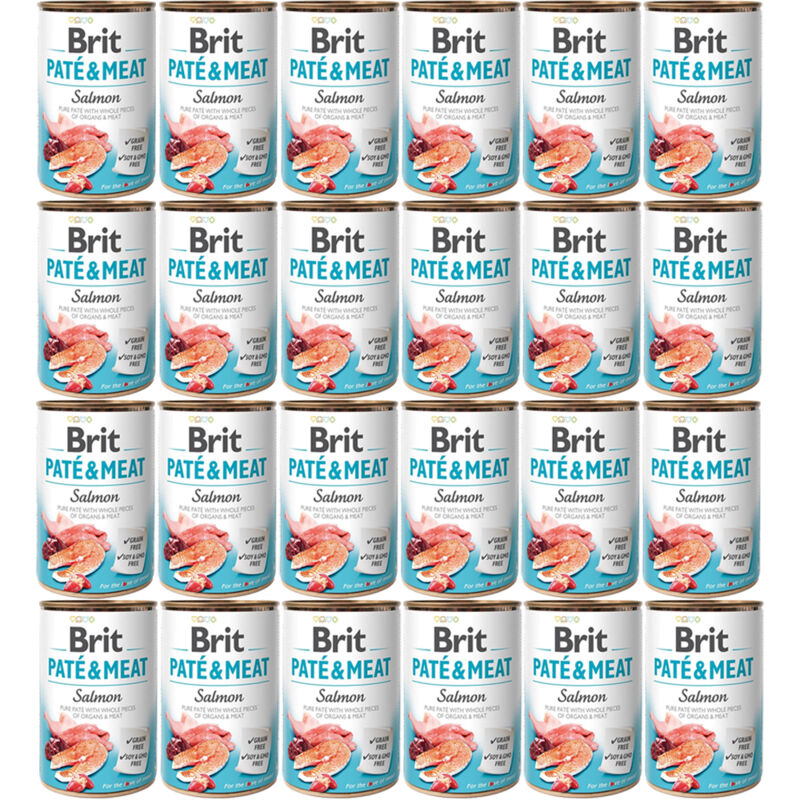 Brit Paté & Meat Lachs - Hunde-nassfutter - 24x400g