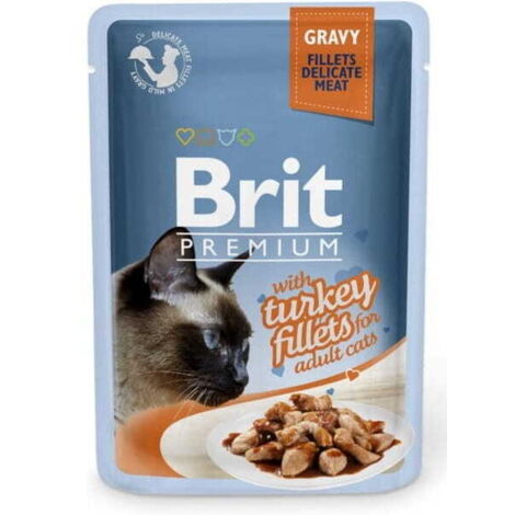 BRIT PREMIUM CAT Adult Putenfilets (Beutel) 85g