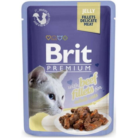 BRIT PREMIUM CAT Adult Rindfleisch in Gelee (Beutel) 85g