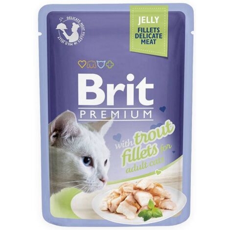 BRIT PREMIUM CAT Trucha adulta en gelatina (sobre) 85 g