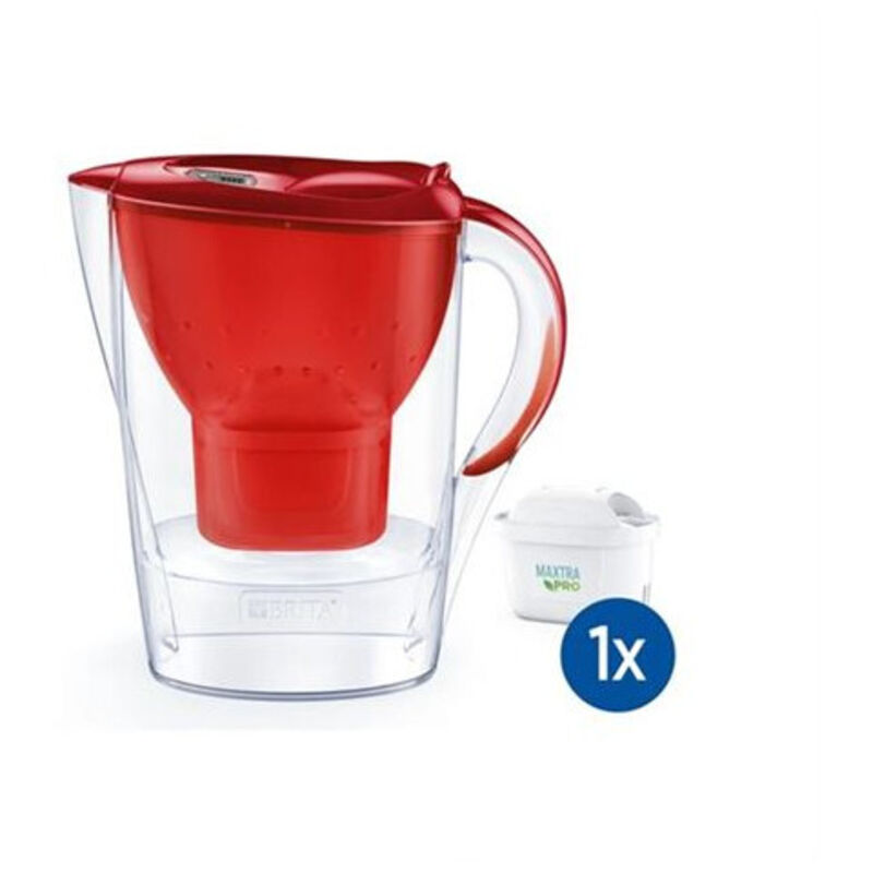 Brita - Carafe filtrante Marella avec 1 cartouche Maxtra Pro 1051120 Rouge